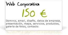 Oferta página web por 150 €